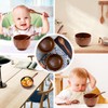 Ocnvlia 4 Pieces Wooden Handmade Bowl and Spoon for for