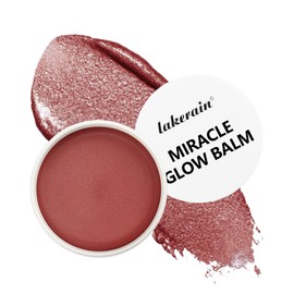 Multi Glow Balm, Miracle Glow Balm Tinted Face Creamy Blush for Women Cheeks Lip Eye, Hydrating Lightweight & Blendable Color, Shimmer Blusher Balm Facial Makeup, Thanksgiving Facial Gift-02 Rose