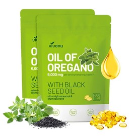VivoNu Oil of Oregano 300 Capsules with Black Seed Oil | Natural Antioxidants for Fitness | Nutritional Support | Highly Effective Botanicals Edible Dietary Supplement - Specification: Pack of 3