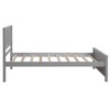 P PURLOVE Twin Size Bed Frame,Solid Wood Platform Bed with
