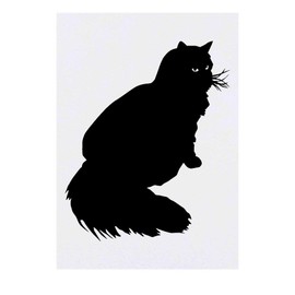 'Fluffy Cat' Temporary Tattoo - Water Resistant, Skin-Safe, Non-Toxic Transfer (TO00022760)