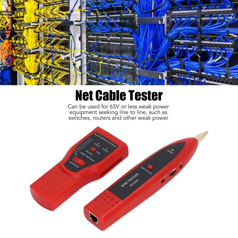 POE Net Cable Wire Tester Multifunctional ABS Regulable Sensitivity Ethernet
