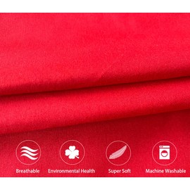 iMaylex 1800 Series Super Soft Brushed Microfiber Fabric Zipper Pillowcase, Luxury Cozy and Lightweight, Set of 2, Red, Standard, 20x26 Inches
