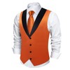 DiBanGu Mens Shiny Satin Vest Tie Set 8PCS Solid Waistcoat