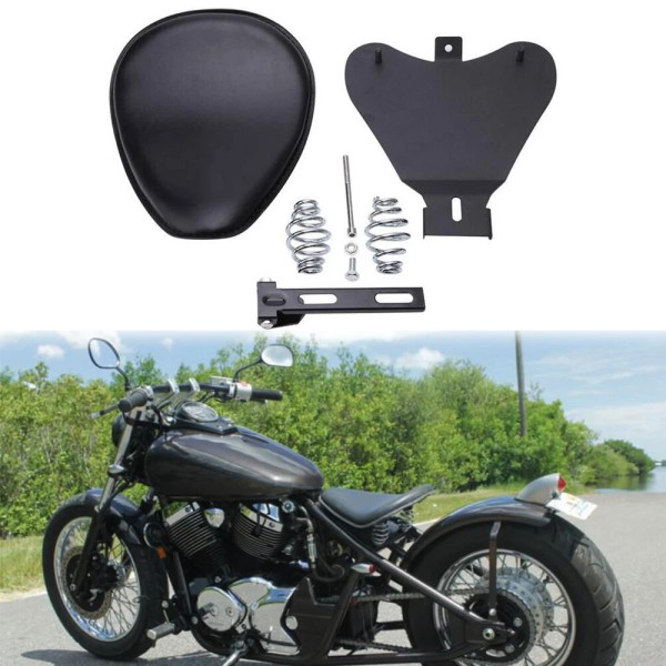 KEEPDSGN Bobber Motorcycle Solo Seats Spring Base Black For Honda