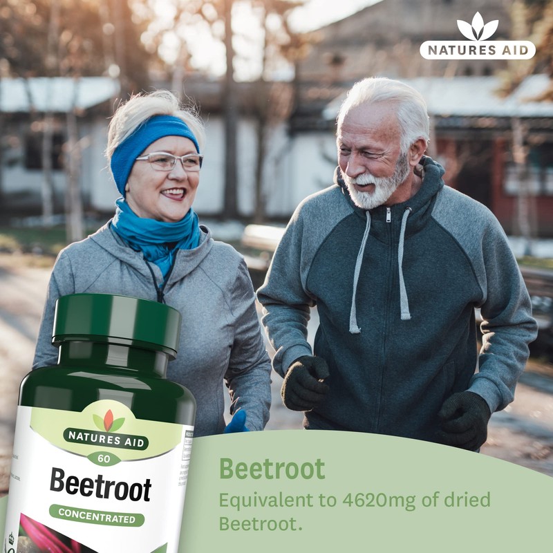 Natures Aid Beetroot Capsules, Equivalent to 4620 mg Dried Beetroot,