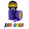 SPORTTAPE Sock Tape - 6 Rolls, Purple - 1.9cm x