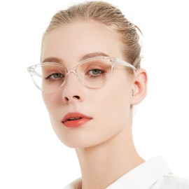 WEMOOTANTS Readers for Women 5.0 Stylish Clear Reading Glasses Round Designer Eye Glass Fashion 1.0 1.25 1.5 1.75 2.0 2.25 2.5 2.75 3.0 3.5 4.0 5.0 6.0 Transparent
