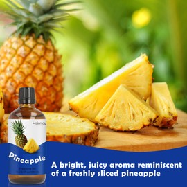 Holamay Pineapple Fragrance Oil 3.4 fl.oz/100 ml, Single Fruit Essential Oil, Premium Candle Making Scents, Fragrance Oil for Soap Making, Diffuser Oil for Home