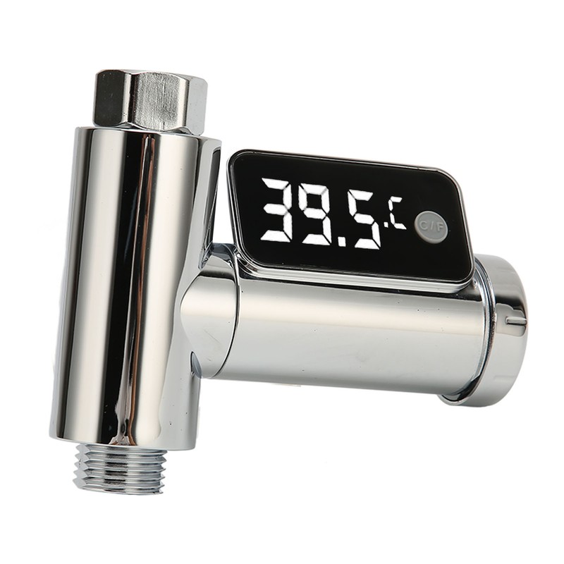 LED Display Water Shower Thermometer Rotatable Screen Waterproof Easy to