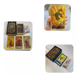 LA BRUJITA WAX Cartas De Tarot Dorado Caja Rígida 0j0 En Español / Ingles