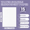 15PCS 8.5" x 11" Water Soluble Stabilizer for Embroidery, Stick