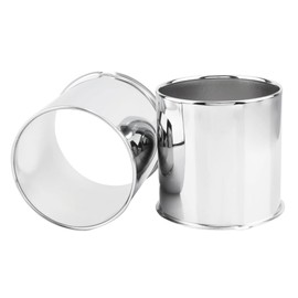 Rheedal 2Pcs 4.25inch Trailer Wheel Center Cap Push Through 4.25" Bore 4.27" Tall Open End Hub Cap for Truck SUV RV Wheel Rim, Chrome Wheel Cover