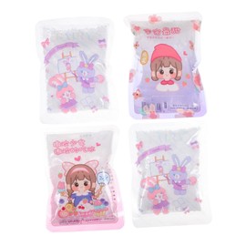 Healeved 4pcs Mini Ice Packs Portable Cartoon Carrot Shape Bags for Hot Days Chic Design Reusable Cooling for Lunch Boxes and Outdoor Activities Style