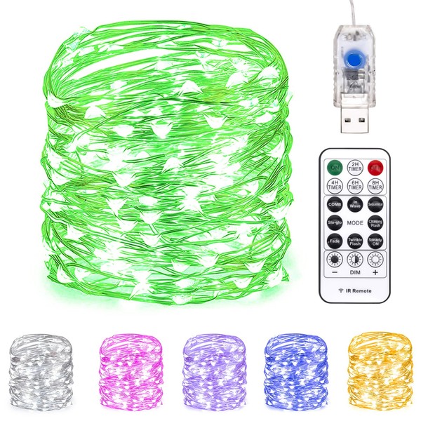 Fairy Lights 66 ft 200 LED USB Twinkle String Lights