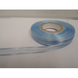 2 metres x 10mm Edged Organza Ribbon Baby Blue Light Blue Double Sided Satin Edge Sheer 10 mm 1cm