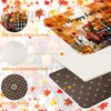 Arttown Fall Pumpkin Truck Bathroom Rug Set of 3,Autumn Maple