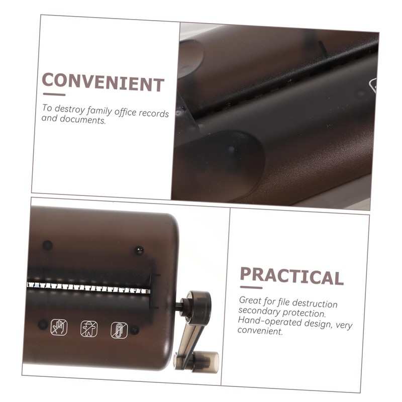 DOITOOL Portable Desktop Paper Shredder Hand Shredder Abs Plastic Office