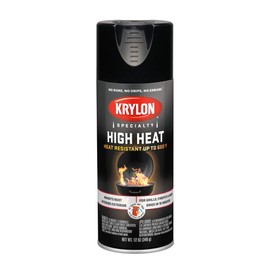 Krylon K01618777 High Heat Satin Black, 12 Ounce (Pack of 1)