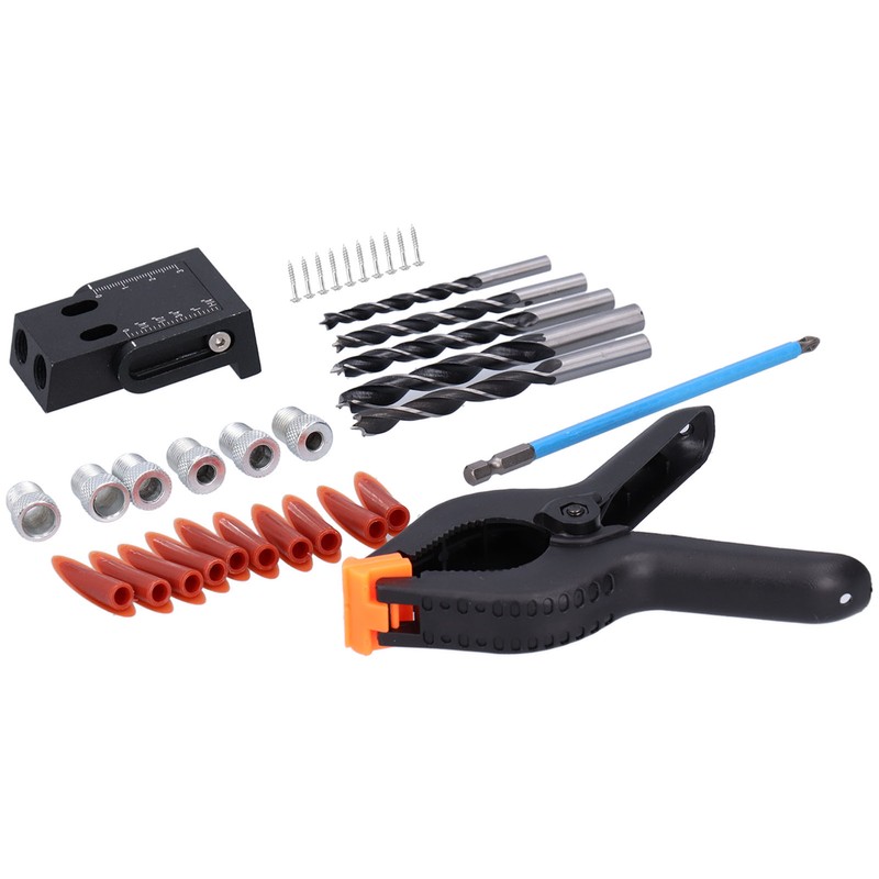 35Pcs Oblique Hole Locator Drill Guide Aluminum Alloy Bit Screw