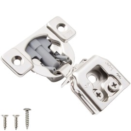 TOUCH Cabinet Hinges (5 Pairs, 10 PCS) Face Frame Cupboard Door Soft Close Hinges 1-1/4" Inch Overlay Concealed Compact Hinges for Kitchen Cabinet 3D Adjustable with Screws