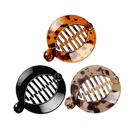 3Pcs Resin Banana Hair Clips Small Banana Hair Combs Fishtail Side Comb Round Ponytail Holder for Women Girl Hair Accessories Clips and Barrettes