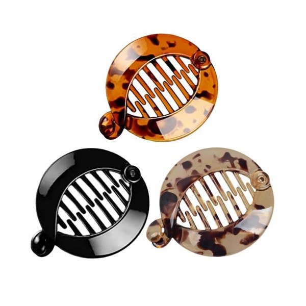 3Pcs Resin Banana Hair Clips Small Banana Hair Combs Fishtail