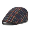 Adantico Men's Women's Peaked Caps Plaid Pattern, dark blue