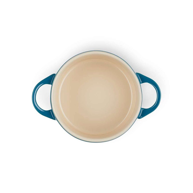 Le Creuset Stoneware Petite Round Casserole, 0.25 L, Deep Teal,
