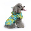 Pet Rain Jacket Duckling Pattern Waterproof Reflective Adjustable 4 Legs