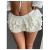 PRSFPN Women's Y2k Ruffle Shorts Tiered Layers Bloomers Cute Mini