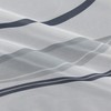 ESLIR Curtains with Tab-Top Curtains Transparent Waves Pattern Voile Grey