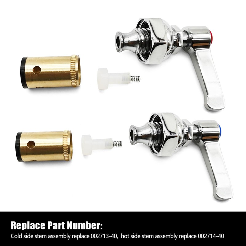 Meyffon Handle Stem Assembly Hot & Cold Compatible with T&S