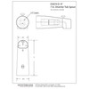 Westbrass E5074D-1F-26 7" Reach Wall Mount Tub Spout with Diverter for Copper Pipe, 1-Pack, Polished Chrome