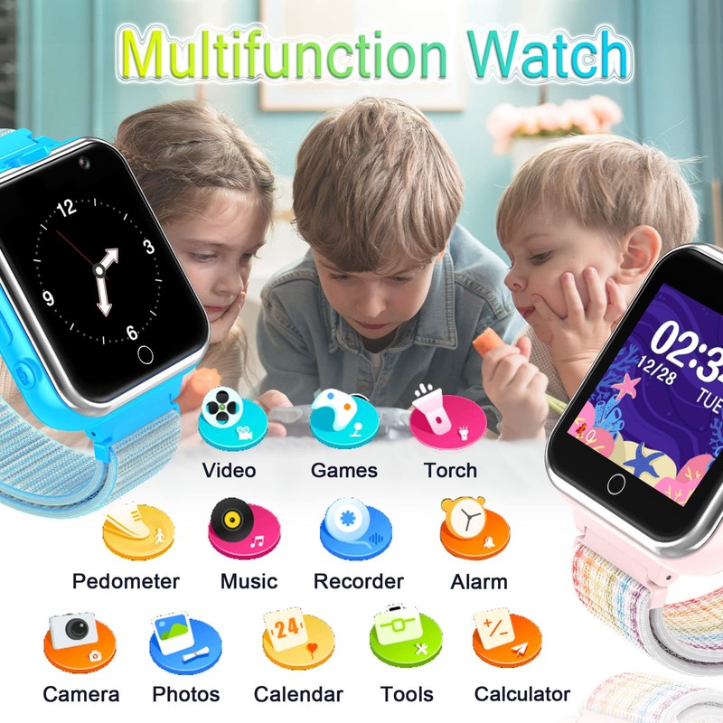 PTHTECHUS Smartwatch Teléfono para niños - Reloj Inteligente conversación bidireccional