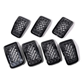 AutoXcessori Glossy Black Front Bumper Honeycomb Grille Insert Air Vent Grill Trim for 2019-2023 Jeep Cherokee OE# 6AZ88DX8AB, 6AZ88XS9AB, 6AZ88RXFAB