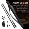Glass Fiber Pool Cue Stick, 13mm 6-Layer Rainbow Tip Professional