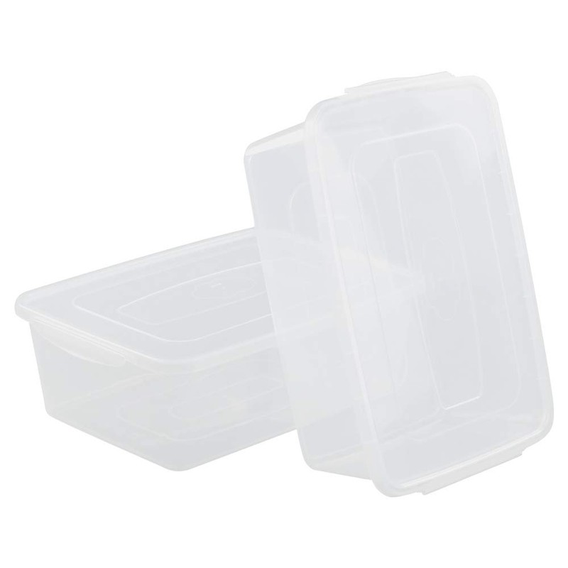 Farmoon 16 Quart Clear Storage Bin, Plastic Latch Containers/Boxes with