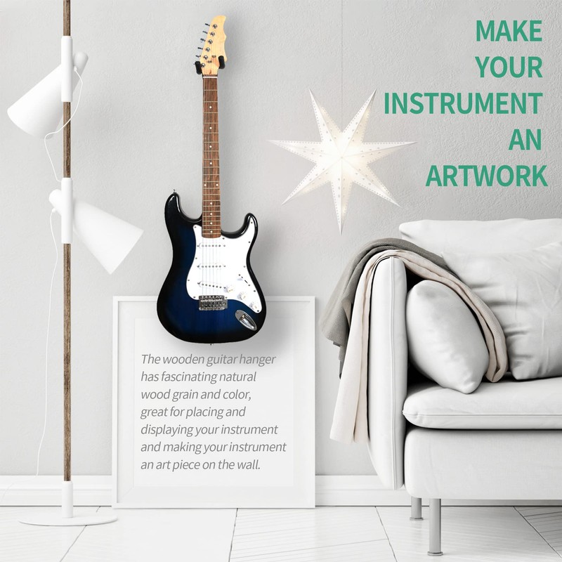 WOGOD Guitar Wall Mount - Hanger Holder for Acoustic Electric