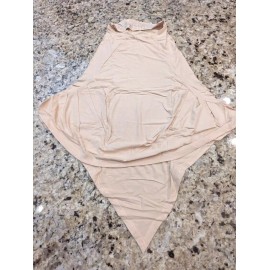 Unbranded Girls' Embellished Hijab Scarf Fitted Lightweight Knit Beige ages 4-6 yrs