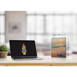 HB Art Design Forward Inspiring Lettering Sea Turtle Beach Canvas Print Motivational Wall Art Success Entrepreneur Quote Living Room Office Decor Inspirational Artwork Gift Ready to Hang 36x24