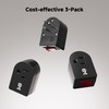[ETL Listed] Cable Matters 3-Pack Grounded Outlet Switch with On