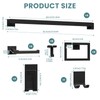 24 Pieces Matte Black Bathroom Accessories Set, 23.6 Inch Bath