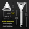 Conisy Vegetable Peelers for Kitchen, Durable Ultra Sharp Stainless Steel