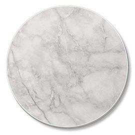 Absorbent Stone Beverage Coasters - Set of 4 - White Marble