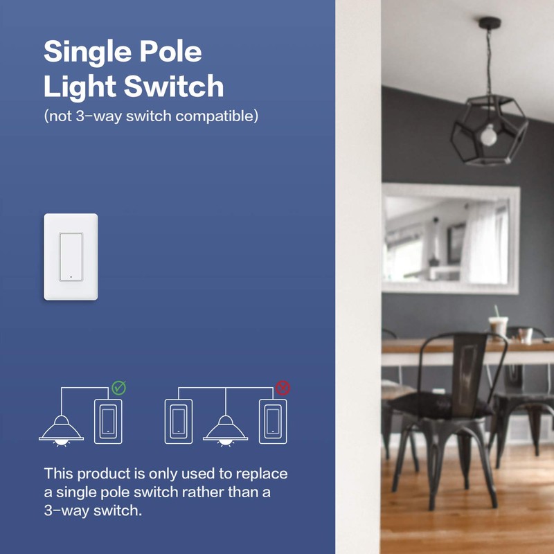 Aqara Smart Light Switch (with Neutral, Single Rocker), Requires AQARA