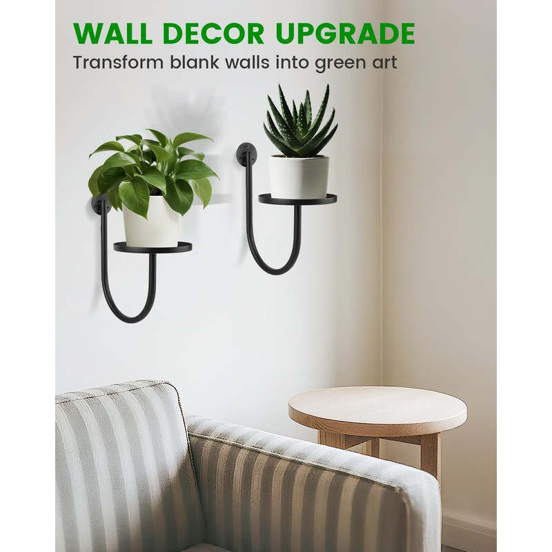 Wall Planters for Indoor Plants, Mounted Holder Shelf 3 Pack,