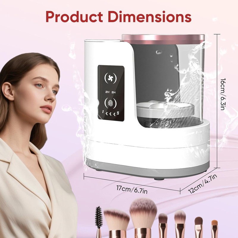 3 en 1 Cleaner de Cepillo de Maquillaje Eléctrico Solución