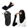 3pcs Mangas Elasticidad Protectora Uv Y Máscara Sombrero Sol