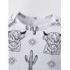 Awxoder Baby Boy Outfit Set Print Tops + Suspender Pants